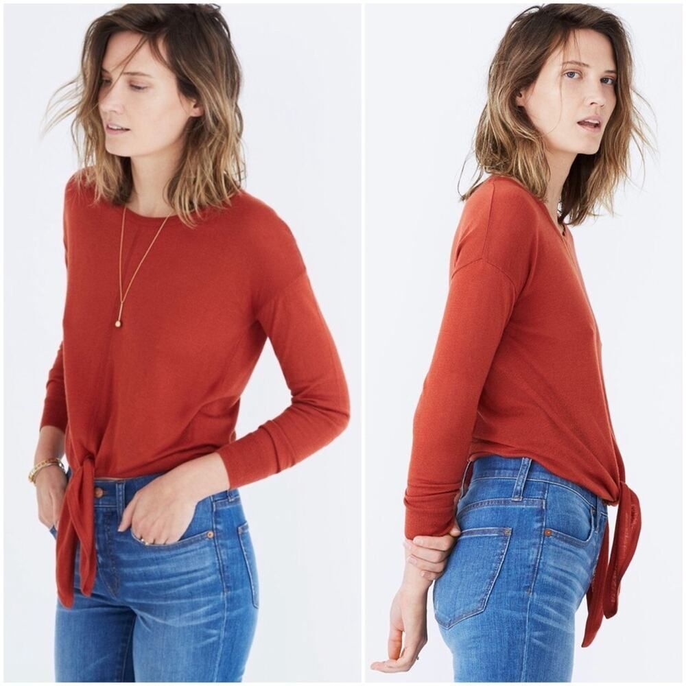 Madewell Modern Tie Front Sweater